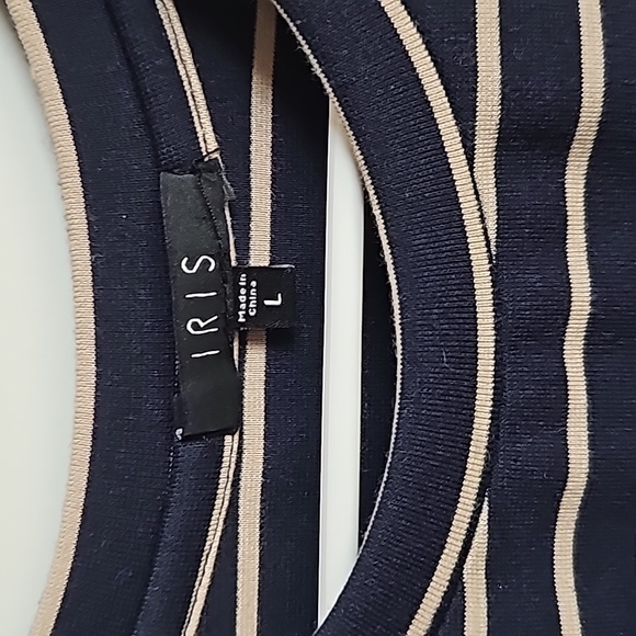 Iris Body Contour Dress With Stripes in Women's Size Large EUC - Picture 2 of 6